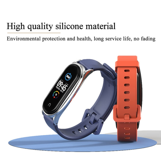 For Xiaomi Mi Band 3/4/5/6 Mijobs CS Silicone Waterproof Watch Band(Black+Black) by MIJOBS