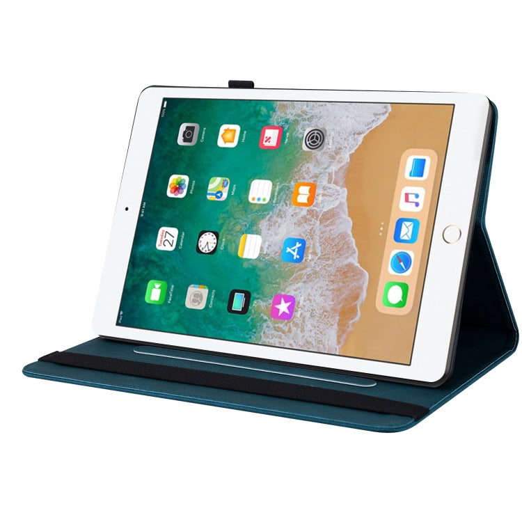 Butterfly Flower Embossed Leather Tablet Case For iPad 9.7 inch 2017 / 2018(Blue) - iPad 9.7 (2018) & (2017) Cases by buy2fix | Online Shopping UK | buy2fix