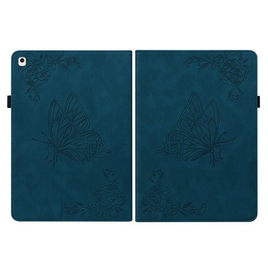 Butterfly Flower Embossed Leather Tablet Case For iPad 10.2 2021&2020&2019 / Air 2019(Blue) - iPad 10.2 Cases by buy2fix | Online Shopping UK | buy2fix