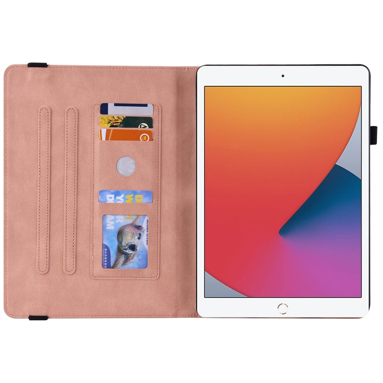 Butterfly Flower Embossed Leather Tablet Case For iPad 10.2 2021&2020&2019 / Air 2019(Rose Gold) - iPad 10.2 Cases by buy2fix | Online Shopping UK | buy2fix