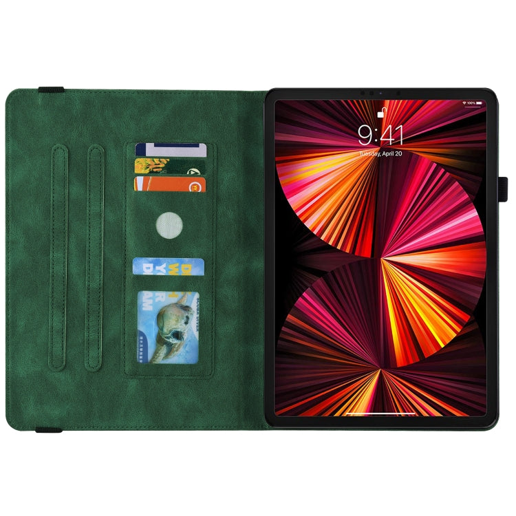 For iPad Pro 11 2022 / 2021 / 2020 / 2018 / Air 2020 10.9 Butterfly Flower Embossed Leather Tablet Case(Green) - iPad Pro 11 (2022/2021) Cases by buy2fix | Online Shopping UK | buy2fix