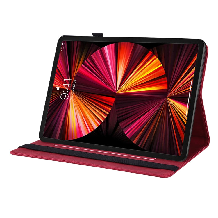 For iPad Pro 11 2022 / 2021 / 2020 / 2018 / Air 2020 10.9 Butterfly Flower Embossed Leather Tablet Case(Red) - iPad Pro 11 (2022/2021) Cases by buy2fix | Online Shopping UK | buy2fix