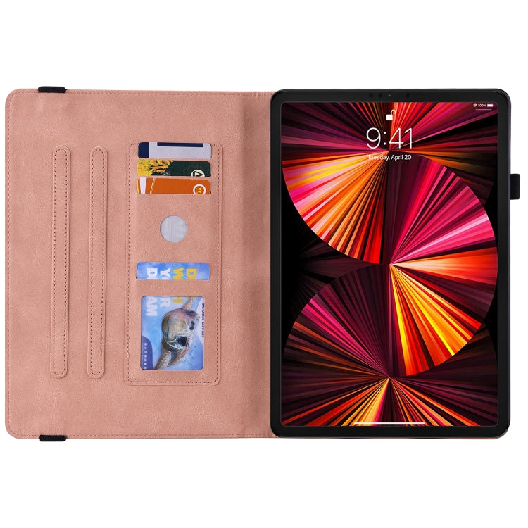 For iPad Pro 11 2022 / 2021 / 2020 / 2018 / Air 2020 10.9 Butterfly Flower Embossed Leather Tablet Case(Rose Gold) - iPad Pro 11 (2022/2021) Cases by buy2fix | Online Shopping UK | buy2fix