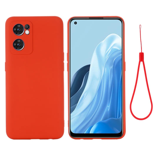 For OPPO Reno7 5G Global / Find X5 Lite Pure Color Liquid Silicone Shockproof Full Coverage Phone Case(Red) by buy2fix