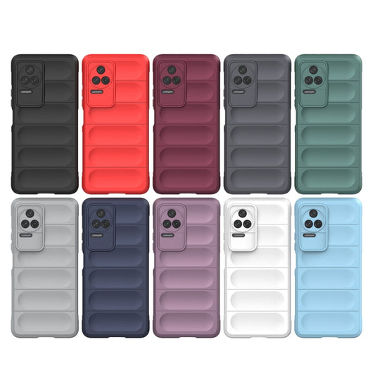 For Xiaomi Redmi K50 Pro Magic Shield TPU + Flannel Phone Case(Grey) by buy2fix