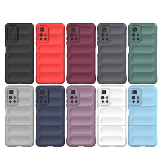 For Xiaomi Redmi Note 11 5G Chinese Version Magic Shield TPU + Flannel Phone Case(Light Blue) by buy2fix