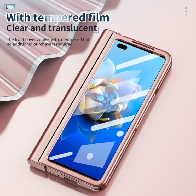 For Huawei Mate X2 Full Body Electroplating Hinge Phone Case with Stylus(Pink) - Huawei Cases by buy2fix | Online Shopping UK | buy2fix