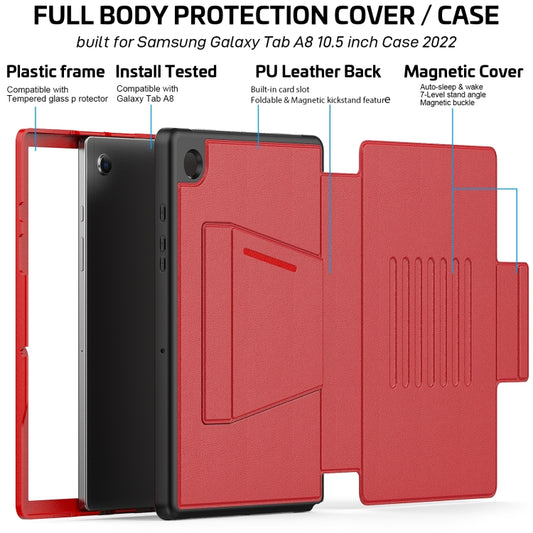 For Samsung Galaxy Tab A8 10.5 2021 Smart B Magnetic Leather Tablet Case(Red) - Other Galaxy Tab PC by buy2fix | Online Shopping UK | buy2fix
