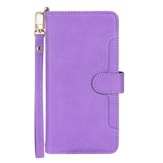 For Doogee S88 Pro / S88 Plus Litchi Texture Zipper Leather Phone Case(Purple) by buy2fix