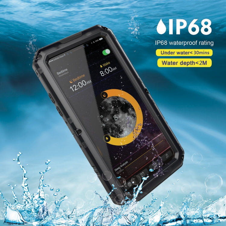 For iPhone X / XS Metal + Silicone Phone Case with Screen Protector(Black) - More iPhone Cases by buy2fix | Online Shopping UK | buy2fix