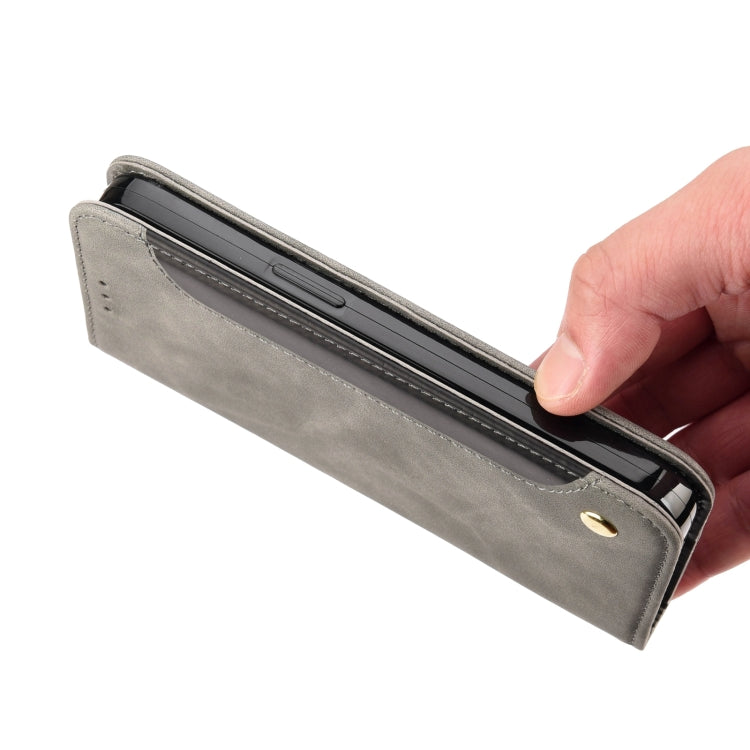 For Motorola Moto G52 Skin Feel Splicing Leather Phone Case(Grey) by buy2fix