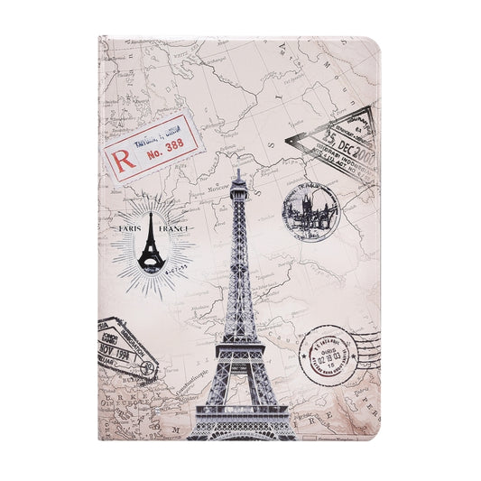 For Samsung Galaxy Tab S8 / Tab S7 Painted Voltage Pen Slot Tablet Smart Case(Eiffel Tower) by buy2fix