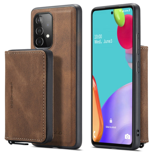 For Samsung Galaxy A33 5G JEEHOOD Magnetic Zipper Horizontal Flip Phone Leather Case(Brown) - Galaxy Phone Cases by JEEHOOD | Online Shopping UK | buy2fix