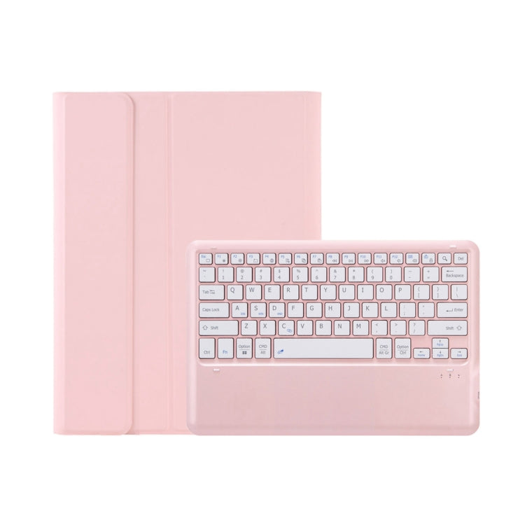 C12B Detachable Pen Slot Bluetooth Keyboard Leather Tablet Case For iPad Air 13 2025 / 2024 / Pro 12.9 inch 2021/2020/2018(Pink) - For iPad Pro by buy2fix | Online Shopping UK | buy2fix