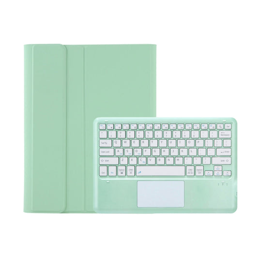 T12B-A Detachable Touch Pad Bluetooth Keyboard Leather Tablet Case For iPad Air 13 2025 / 2024 / Pro 12.9 inch 2021/2020/2018(Mint Green) by buy2fix