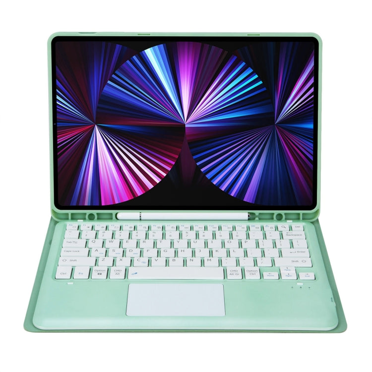 T12B-A Detachable Touch Pad Bluetooth Keyboard Leather Tablet Case For iPad Air 13 2025 / 2024 / Pro 12.9 inch 2021/2020/2018(Mint Green) - For iPad Pro by buy2fix | Online Shopping UK | buy2fix