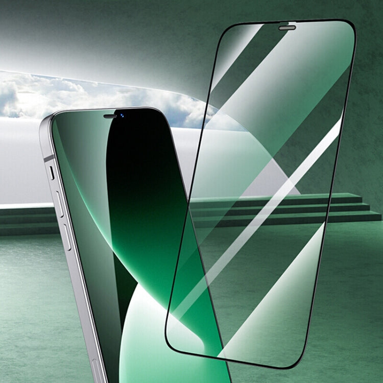 For iPhone 16e / 13 / 13 Pro Green Light Eye Protection Tempered Glass Film - iPhone 13 Tempered Glass by buy2fix | Online Shopping UK | buy2fix