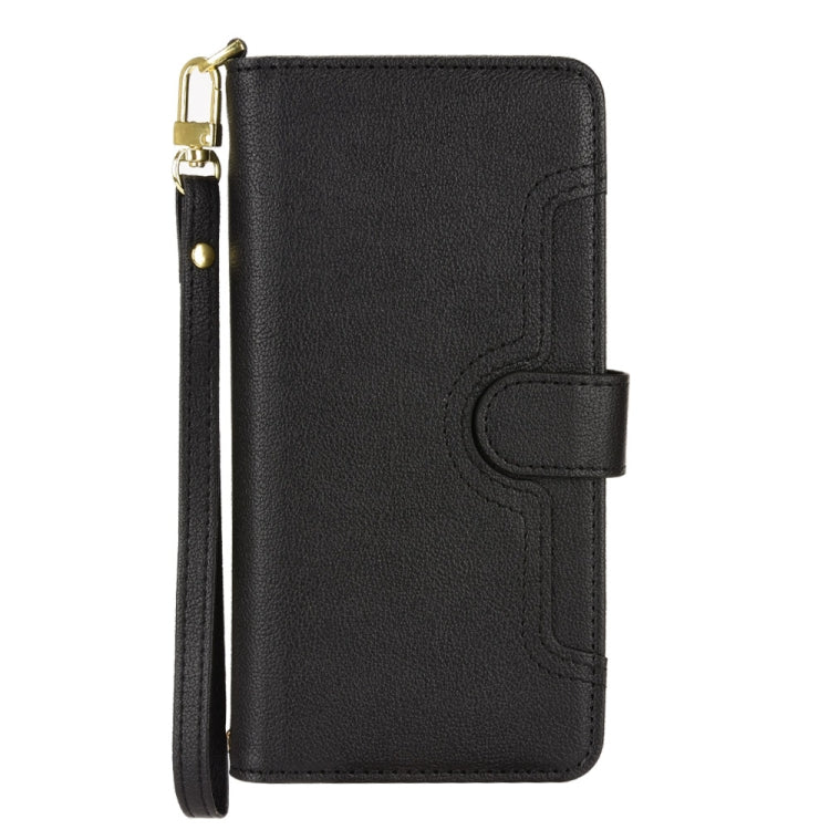 For iPhone X / XS Litchi Texture Zipper Leather Phone Case(Black) - More iPhone Cases by buy2fix | Online Shopping UK | buy2fix