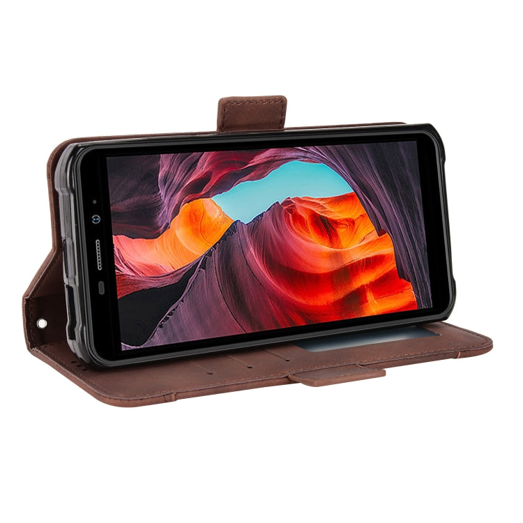 For Ulefone Armor X10 / X10 Pro Skin Feel Calf Texture Card Slots Leather Phone Case(Brown) by buy2fix
