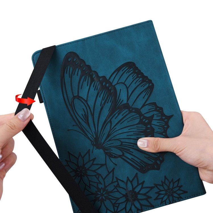 Big Butterfly Embossed Smart Leather Tablet Case For iPad Air 2 / 9.7 2018&2017(Blue) - iPad 9.7 (2018) & (2017) Cases by buy2fix | Online Shopping UK | buy2fix