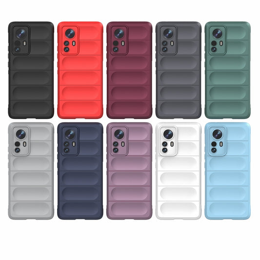 For Xiaomi 12 Pro Magic Shield TPU + Flannel Phone Case(Dark Blue) by buy2fix