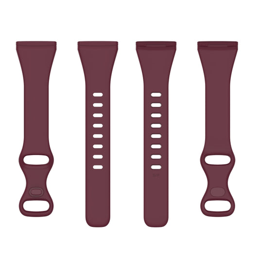 For Fitbit Versa 4 / Versa 3 / Sense Universal TPU Watch Band, Size:S(Wine Red) - Watch Bands by buy2fix | Online Shopping UK | buy2fix