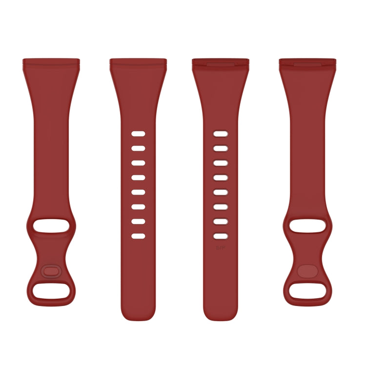 For Fitbit Versa 4 / Versa 3 / Sense Universal TPU Watch Band, Size:S(Dark Red) - Watch Bands by buy2fix | Online Shopping UK | buy2fix