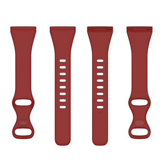 For Fitbit Versa 4 / Versa 3 / Sense Universal TPU Watch Band, Size:L(Dark Red) by buy2fix