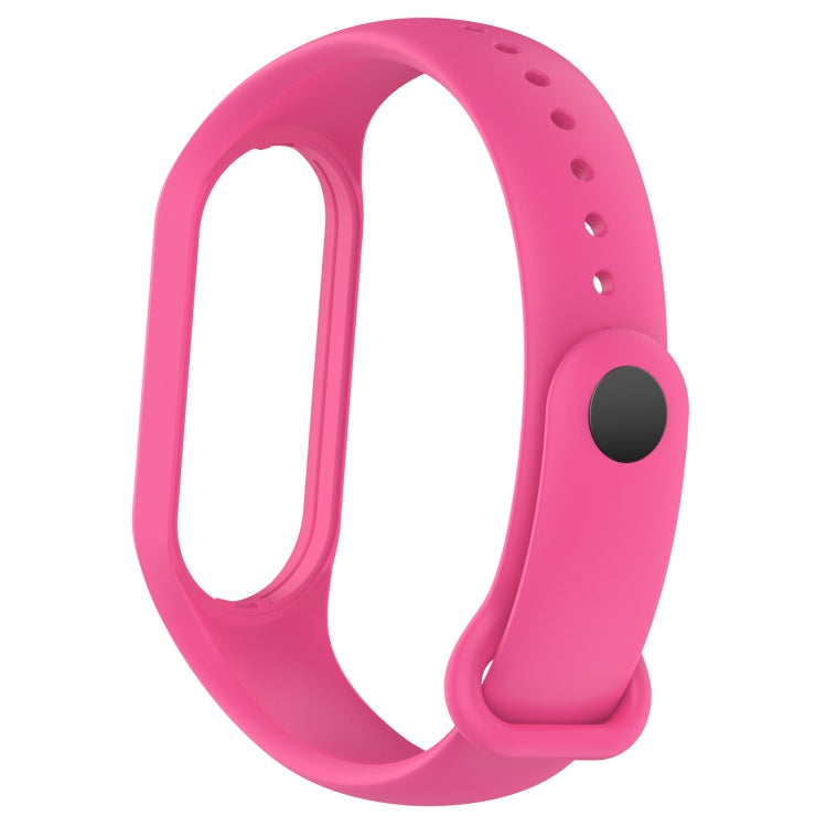 For Xiaomi Mi Band 7 / 7NFC / 6 / 6 NFC / 5 / 5 NFC / Amazfit Band 5 Official Silicone Watch Band(Rose Pink) - Watch Bands by buy2fix | Online Shopping UK | buy2fix