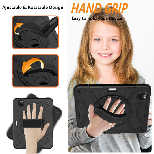 For iPad Pro 11 2022 / 2021 / 2020 Rotary Grab Silicone + PC Tablet Case(Black) - iPad Pro 11 (2022/2021) Cases by buy2fix | Online Shopping UK | buy2fix