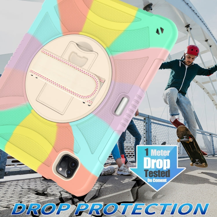 For iPad Pro 11 2022 / 2021 / 2020 Rotary Grab Silicone + PC Tablet Case(Colorful) - iPad Pro 11 (2022/2021) Cases by buy2fix | Online Shopping UK | buy2fix