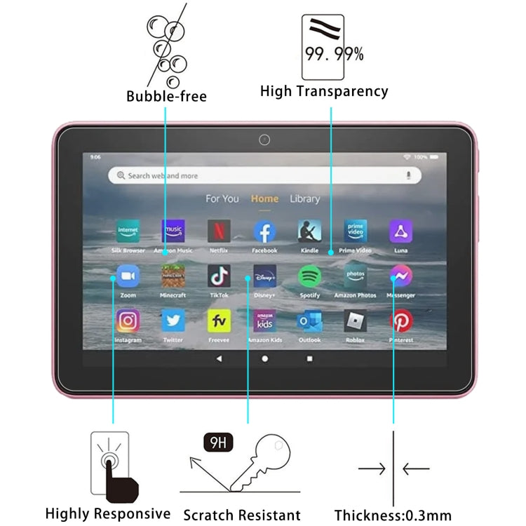 25 PCS 9H 2.5D Explosion-proof Tempered Tablet Glass Film For Amazon Kindle Fire 7 2022 - Others by buy2fix | Online Shopping UK | buy2fix