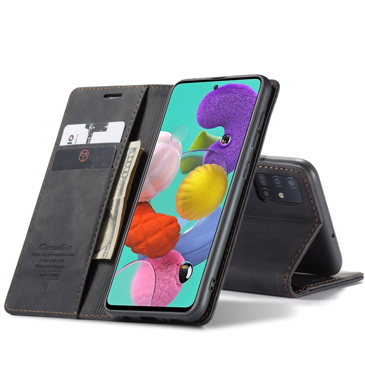 For Galaxy A51 CaseMe Multifunctional Horizontal Flip Leather Case, with Card Slot & Holder & Wallet(Black) by CaseMe