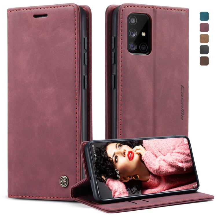For Galaxy A71 CaseMe Multifunctional Horizontal Flip Leather Case, with Card Slot & Holder & Wallet(Wine Red) - Galaxy Phone Cases by CaseMe | Online Shopping UK | buy2fix