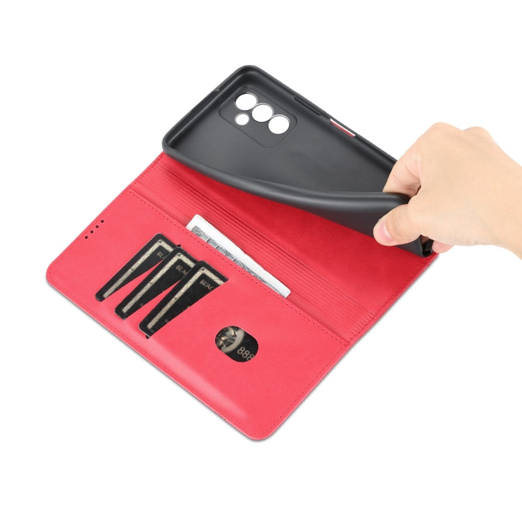For Huawei Maimang 11 AZNS Magnetic Calf Texture Flip Leather Phone Case(Red) - Huawei Cases by AZNS | Online Shopping UK | buy2fix