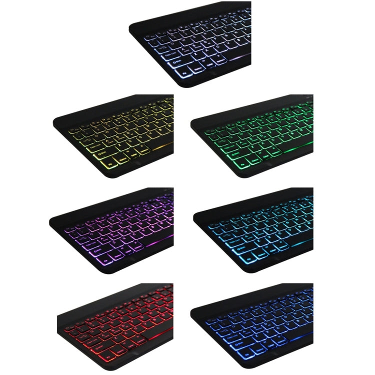 RK11D Backlight Cloth Texture Detachable Magnetic Bluetooth Keyboard Horizontal Flip Leather Tablet Case for iPad Pro 11 2020 / 2018 with Holder & Pen Slot(Black) by buy2fix