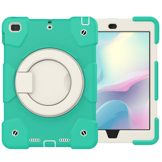 For iPad 9.7 2018 Silicone + PC Full Body Protection Tablet Case With Holder & Strap(Mint Green) - iPad 9.7 (2018) & (2017) Cases by buy2fix | Online Shopping UK | buy2fix