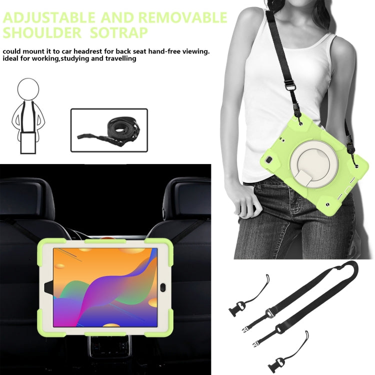 For iPad 9.7 2018 Silicone + PC Full Body Protection Tablet Case With Holder & Strap(Green) - iPad 9.7 (2018) & (2017) Cases by buy2fix | Online Shopping UK | buy2fix