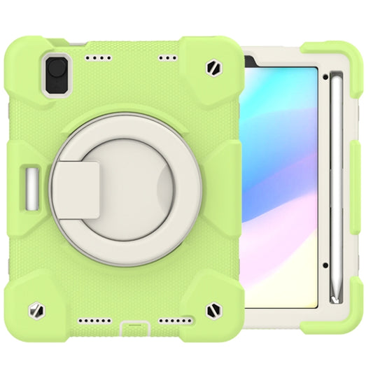 For iPad mini 2021 Silicone + PC Full Body Protection Tablet Case With Holder & Strap(Green) - iPad mini 6 Cases by buy2fix | Online Shopping UK | buy2fix