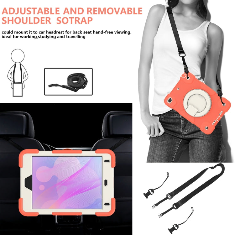 For iPad mini 4 2015/mini 2019 Silicone + PC Full Body Protection Tablet Case With Holder & Strap(Orange) - iPad mini (2019) / mini 5 Cases by buy2fix | Online Shopping UK | buy2fix