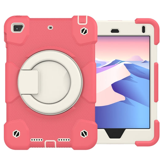 For iPad mini 4 2015/mini 2019 Silicone + PC Full Body Protection Tablet Case With Holder & Strap(Red) - iPad mini (2019) / mini 5 Cases by buy2fix | Online Shopping UK | buy2fix