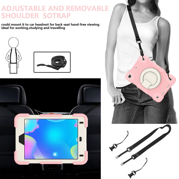 For iPad mini 4 2015/mini 2019 Silicone + PC Full Body Protection Tablet Case With Holder & Strap(Pink) - iPad mini (2019) / mini 5 Cases by buy2fix | Online Shopping UK | buy2fix