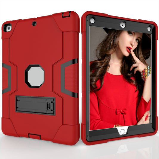 For iPad 4 / 3 / 2 Silicone + PC Protective Case with Stand(Red + Gray) - iPad 4 & 3 & 2 Cases by buy2fix | Online Shopping UK | buy2fix