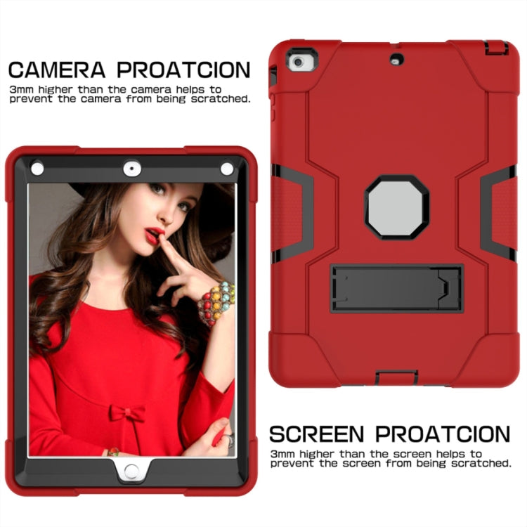 For iPad 4 / 3 / 2 Silicone + PC Protective Case with Stand(Red + Gray) - iPad 4 & 3 & 2 Cases by buy2fix | Online Shopping UK | buy2fix