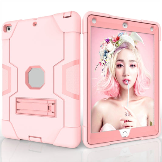 For iPad 4 / 3 / 2 Silicone + PC Protective Case with Stand(Rose Gold) - iPad 4 & 3 & 2 Cases by buy2fix | Online Shopping UK | buy2fix