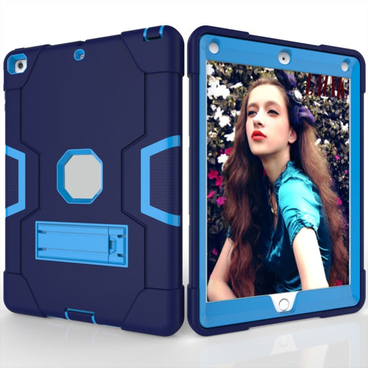For iPad 4 / 3 / 2 Silicone + PC Protective Case with Stand(Light Blue + Dark Blue) - iPad 4 & 3 & 2 Cases by buy2fix | Online Shopping UK | buy2fix