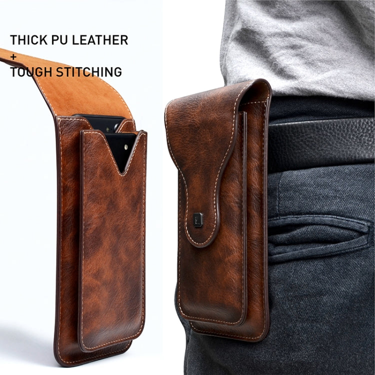 Outdoor Mountaineering Double-layer Phone Hanging Pocket for 6.5 inch Phone(Wine Red) - More iPhone Cases by buy2fix | Online Shopping UK | buy2fix