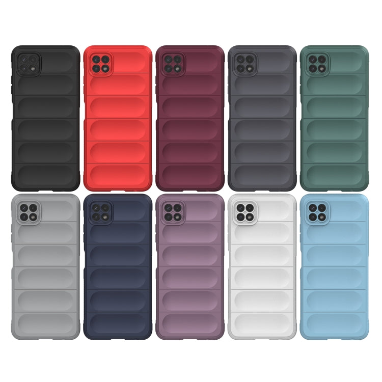 For Samsung Galaxy A22 5G Magic Shield TPU + Flannel Phone Case(White) by buy2fix