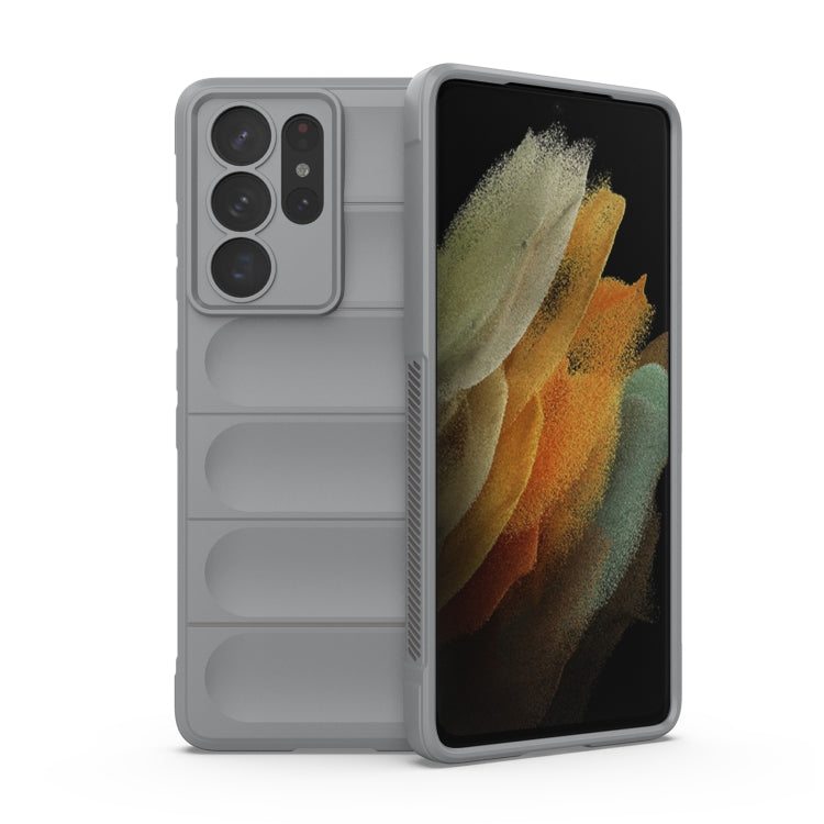 For Samsung Galaxy S21 Ultra 5G Magic Shield TPU + Flannel Phone Case(Grey) - Galaxy S21 Ultra 5G Cases by buy2fix | Online Shopping UK | buy2fix