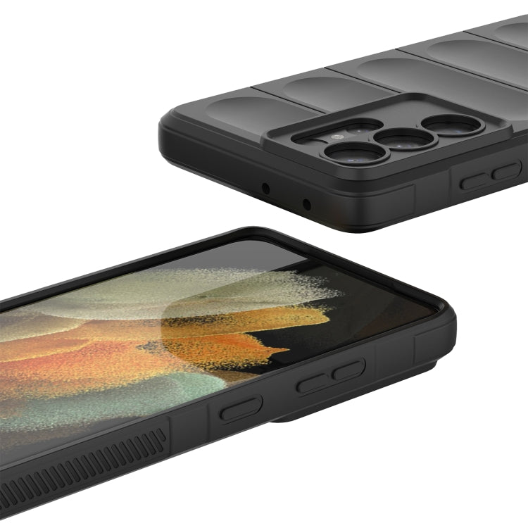 For Samsung Galaxy S21 Ultra 5G Magic Shield TPU + Flannel Phone Case(Grey) - Galaxy S21 Ultra 5G Cases by buy2fix | Online Shopping UK | buy2fix